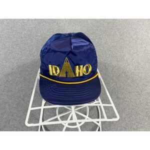 Idaho Vintage 1980's Satin Adjustable Rope Hat (Adult) Purple/Gold - Nissin